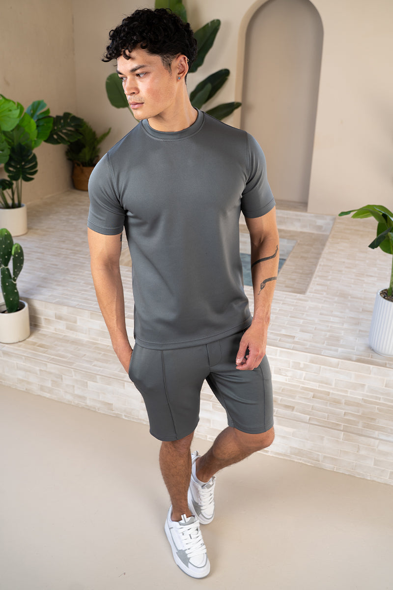 Premium Scuba Slim Fit T-Shirt - Charcoal