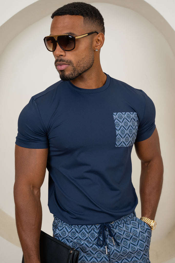 Aztec Swim Shorts - Navy