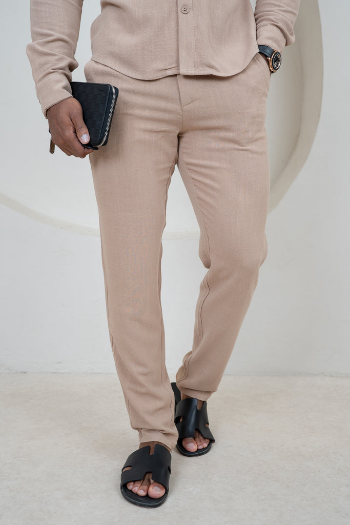Linen Resort Trouser - Stone