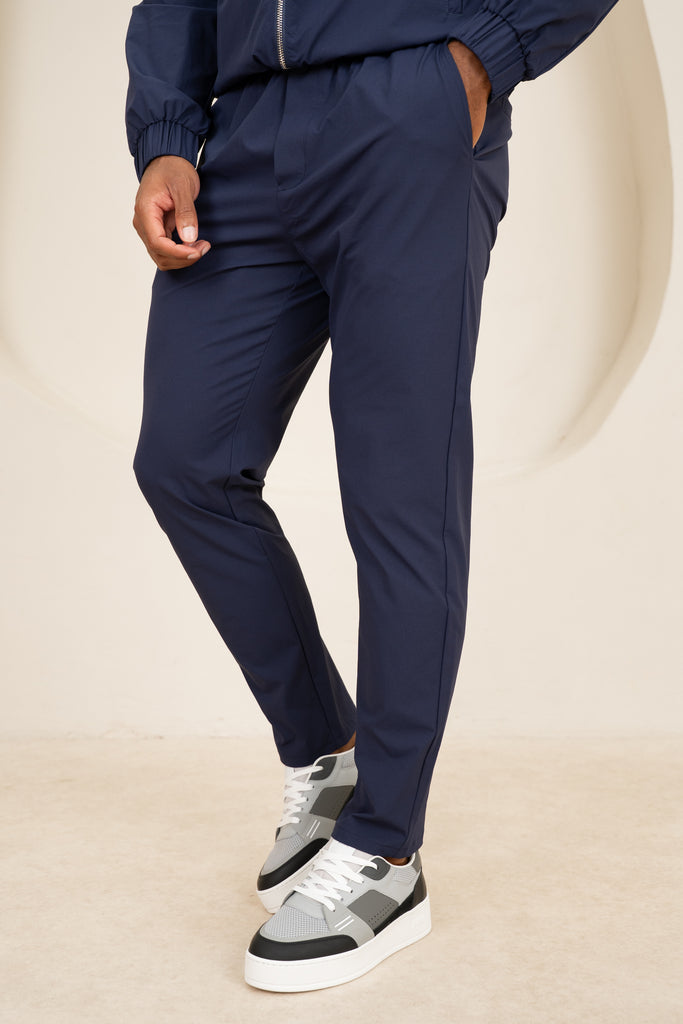 Contrast Lined Technical Pant - Navy