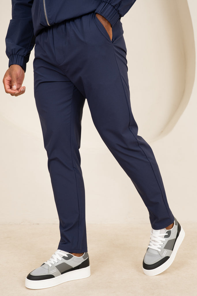 Contrast Lined Technical Pant - Navy