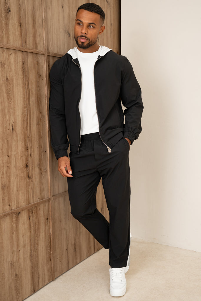 Contrast Lined Technical Pant - Black
