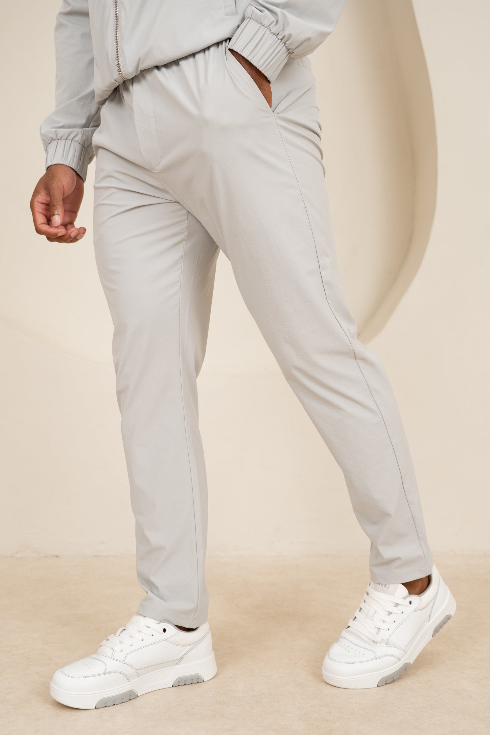 Contrast Lined Technical Pant - Grey