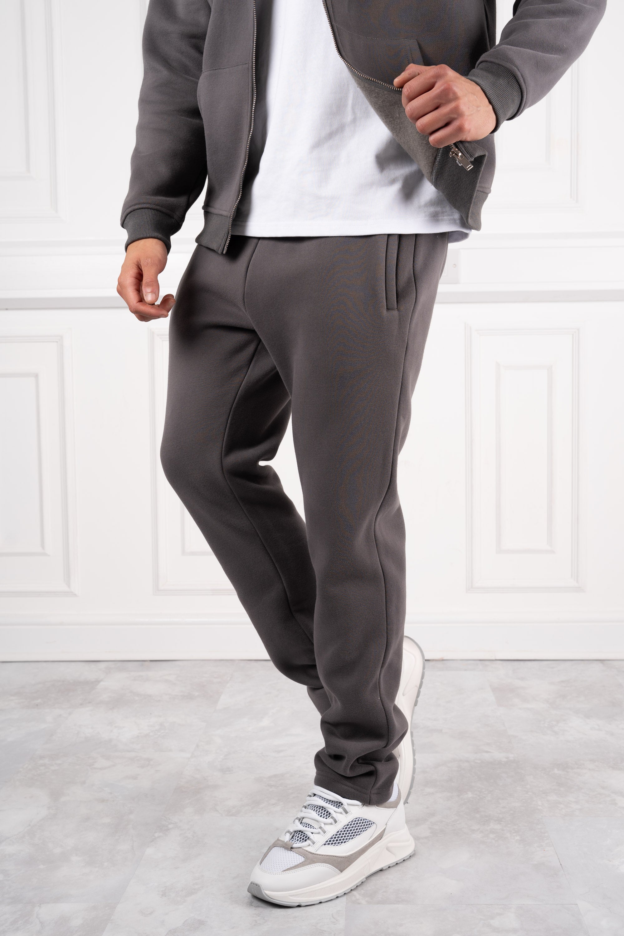 Premium Luxe Straight Leg Jogger - Charcoal