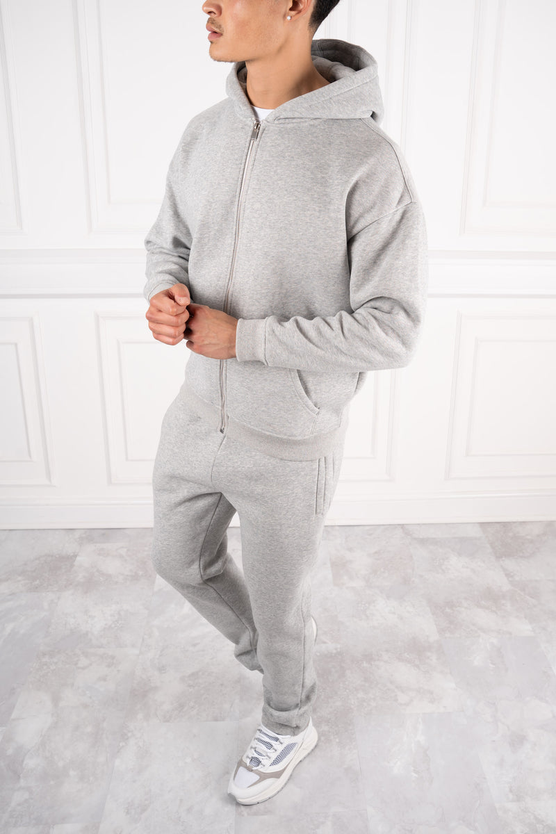 Premium Luxe Straight Leg Jogger - Grey Marl