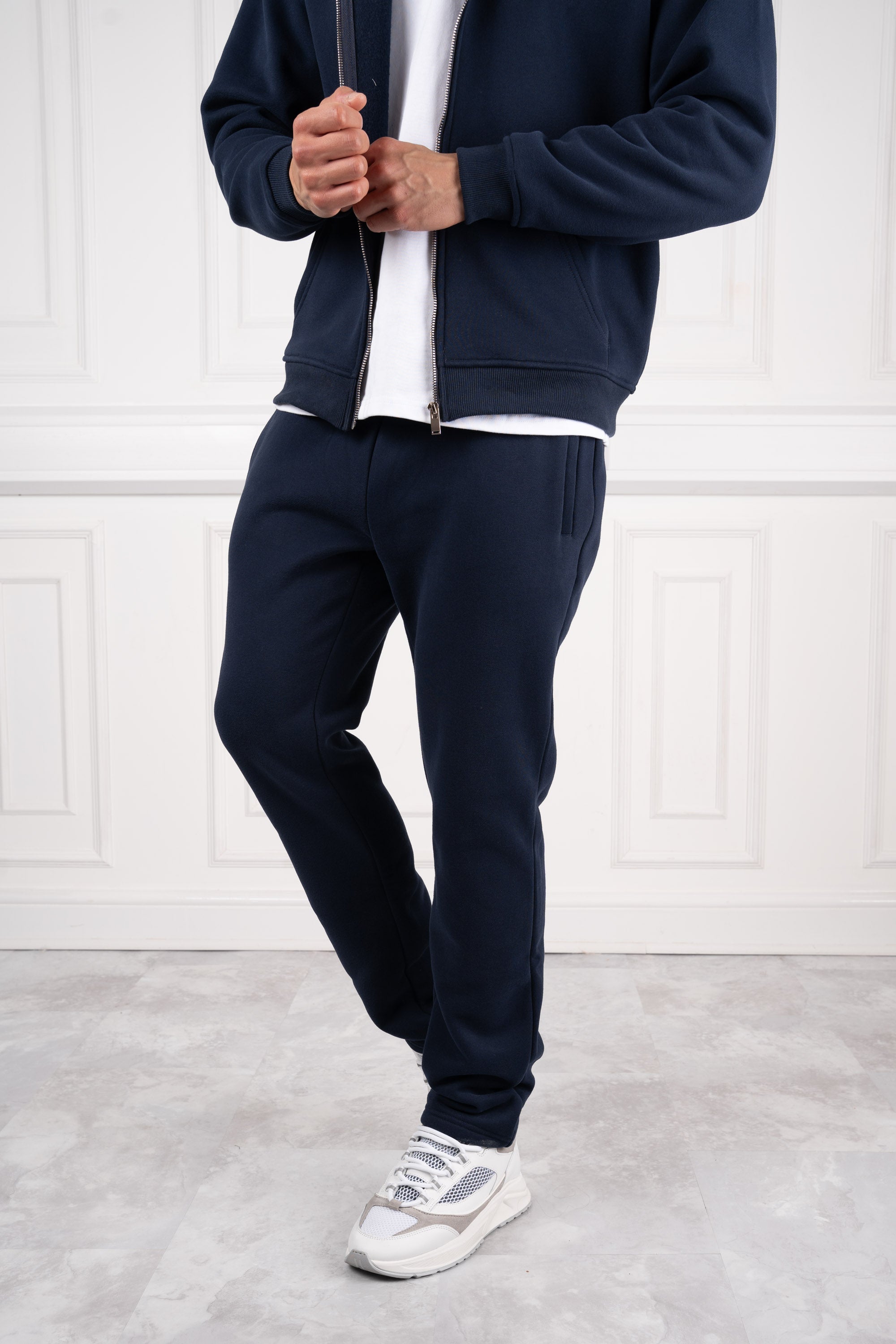 Premium Luxe Straight Leg Jogger - Navy