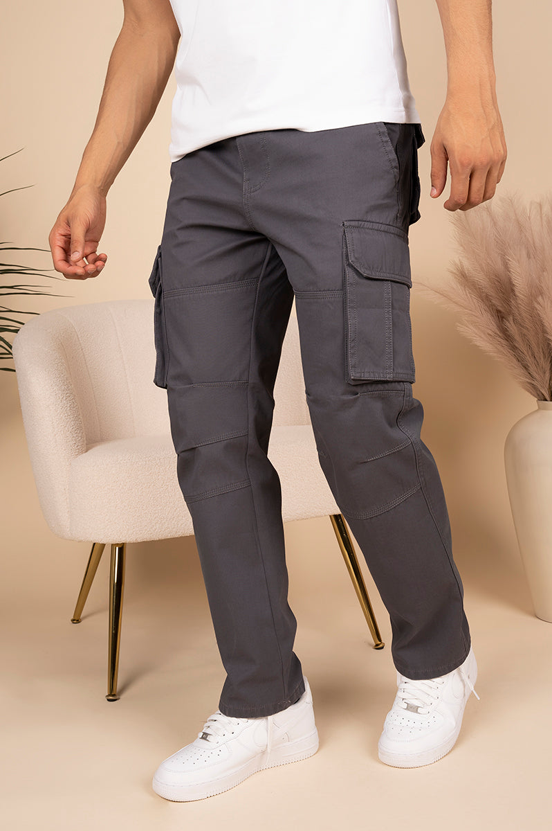 Regular Fit Utility Cargo Pant - Charcoal
