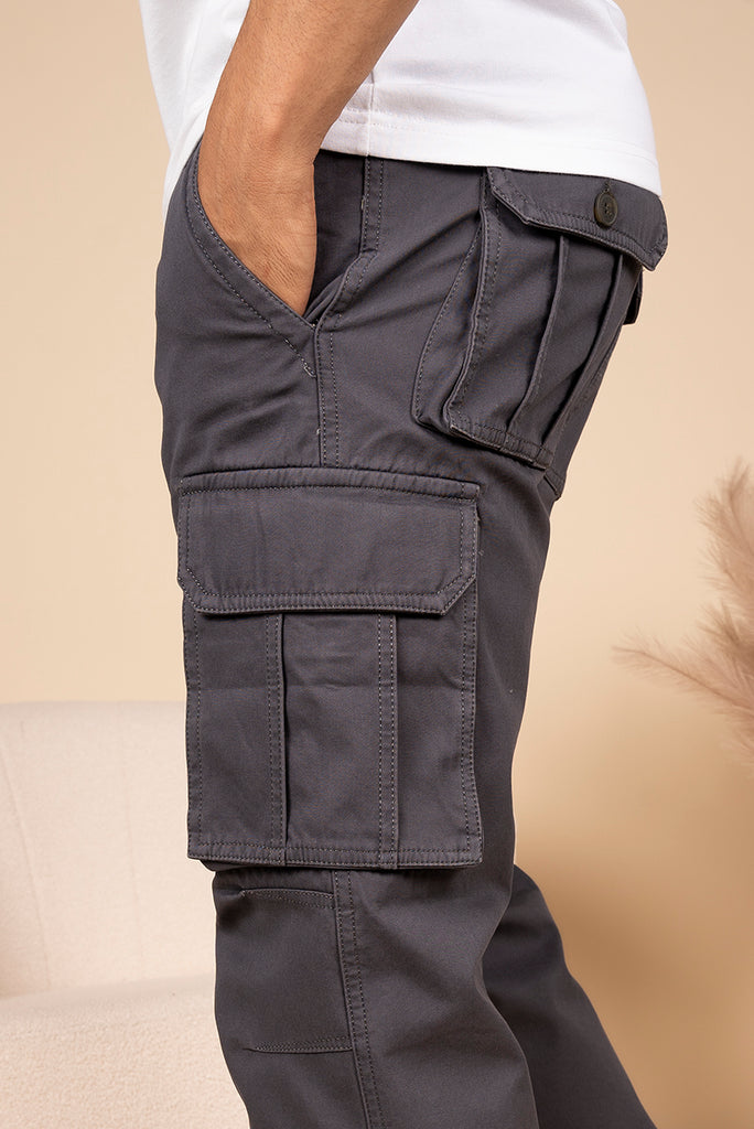 Regular Fit Utility Cargo Pant - Charcoal