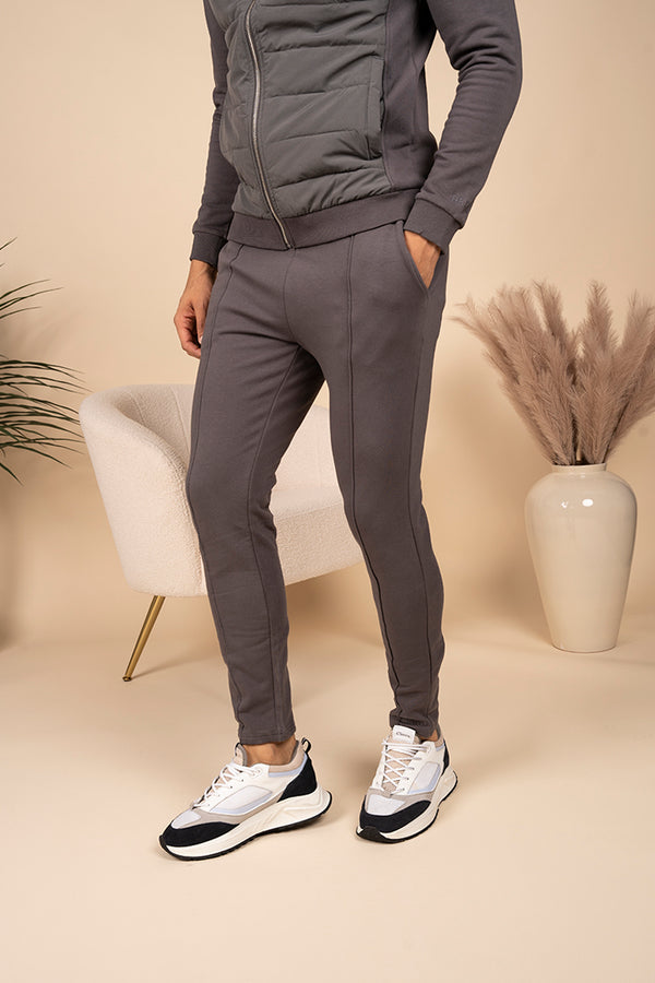 Hybrid Slim fit Cotton Pants - Charcoal