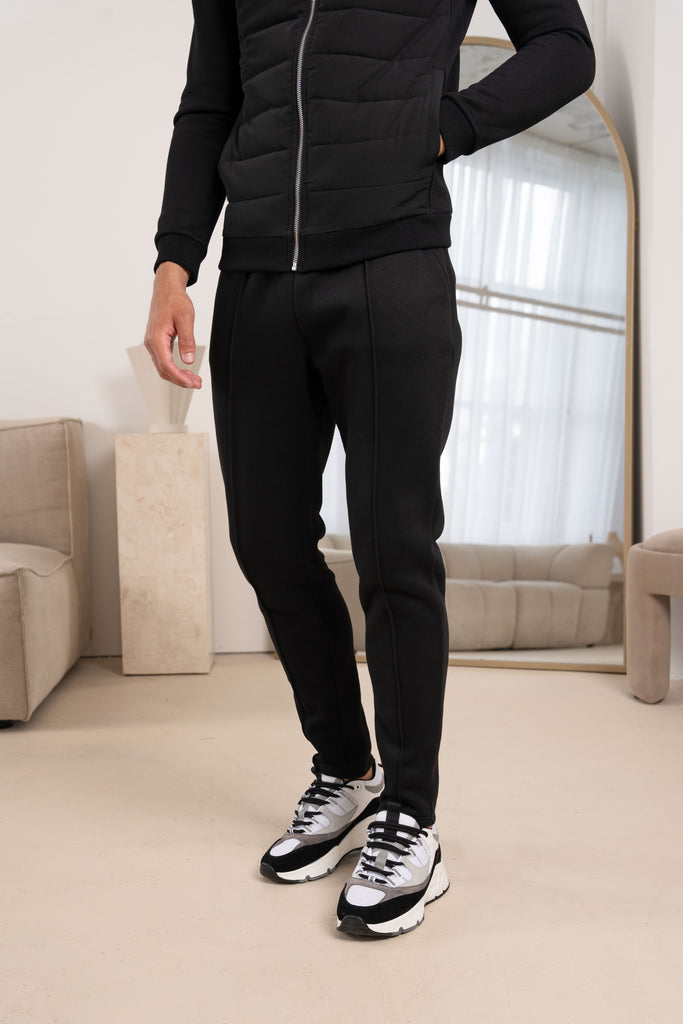 Hybrid Slim Fit Cotton Pants - Black