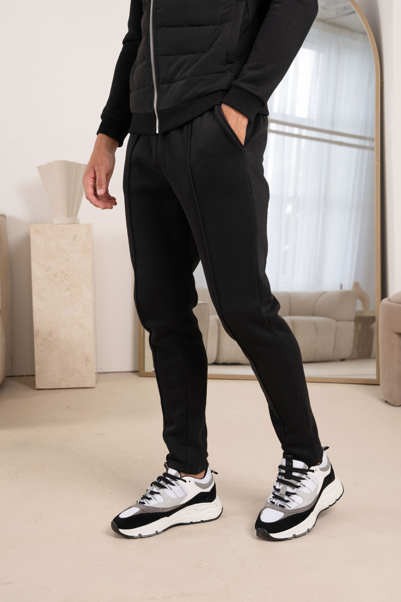 Hybrid Slim Fit Cotton Pants - Black