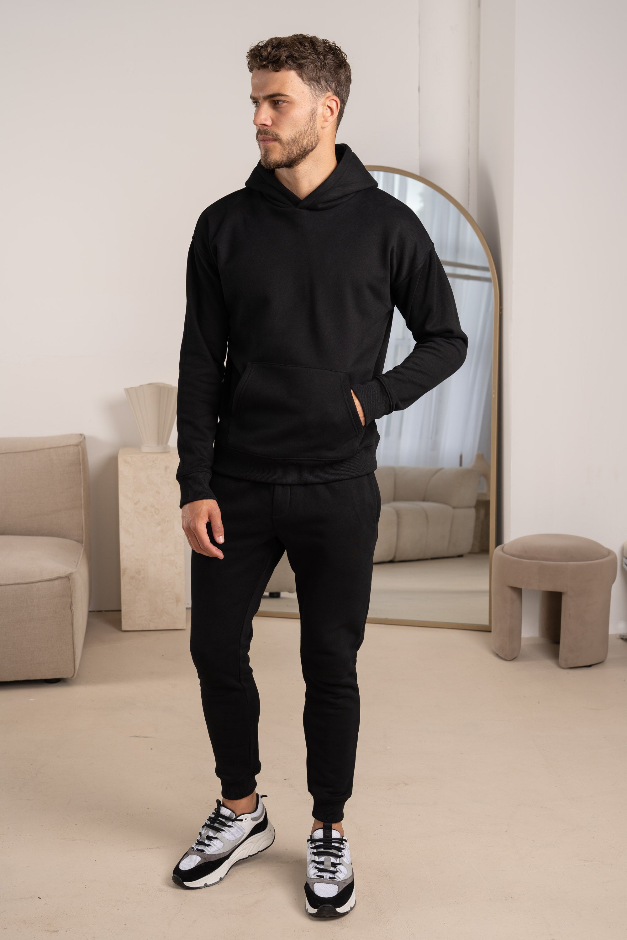 black nike tracksuit hoodie