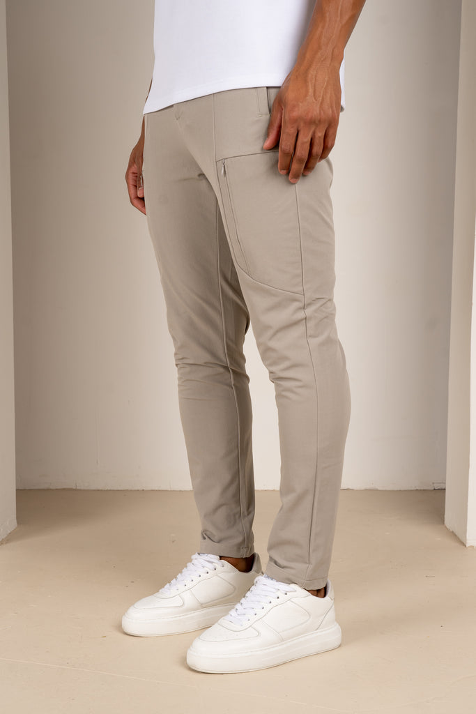 Tailored Tech Cargo Pants - Light Grey