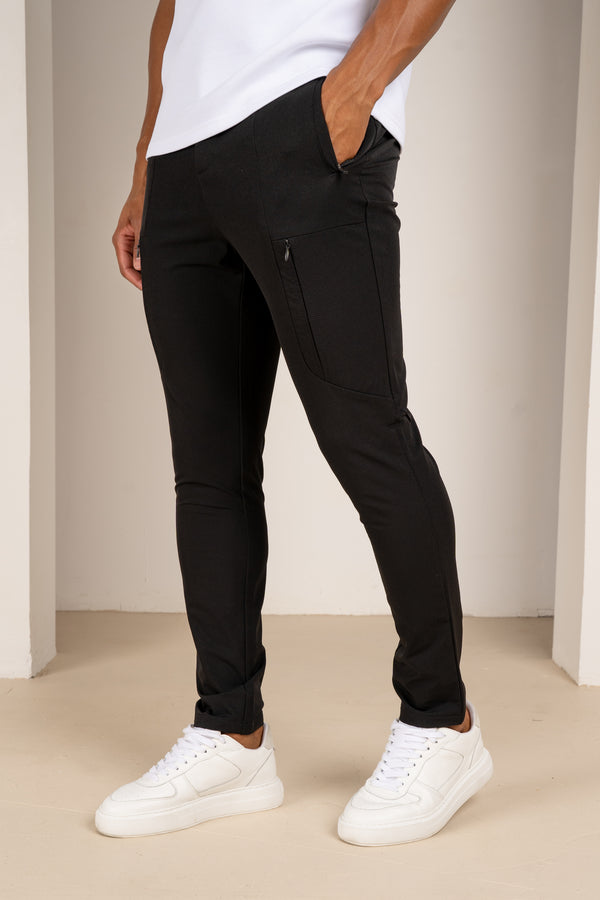 Tailored Tech Cargo Pants - Black