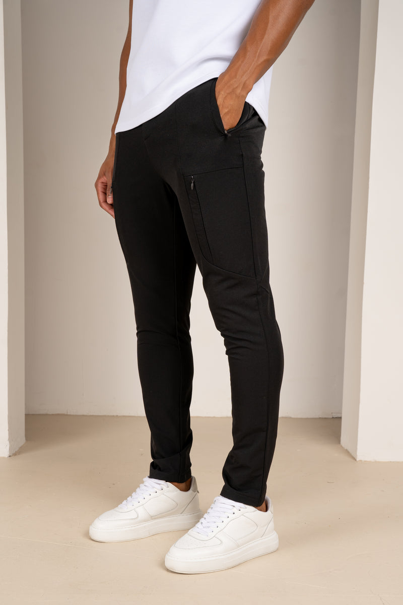 Tailored Tech Cargo Pants - Black