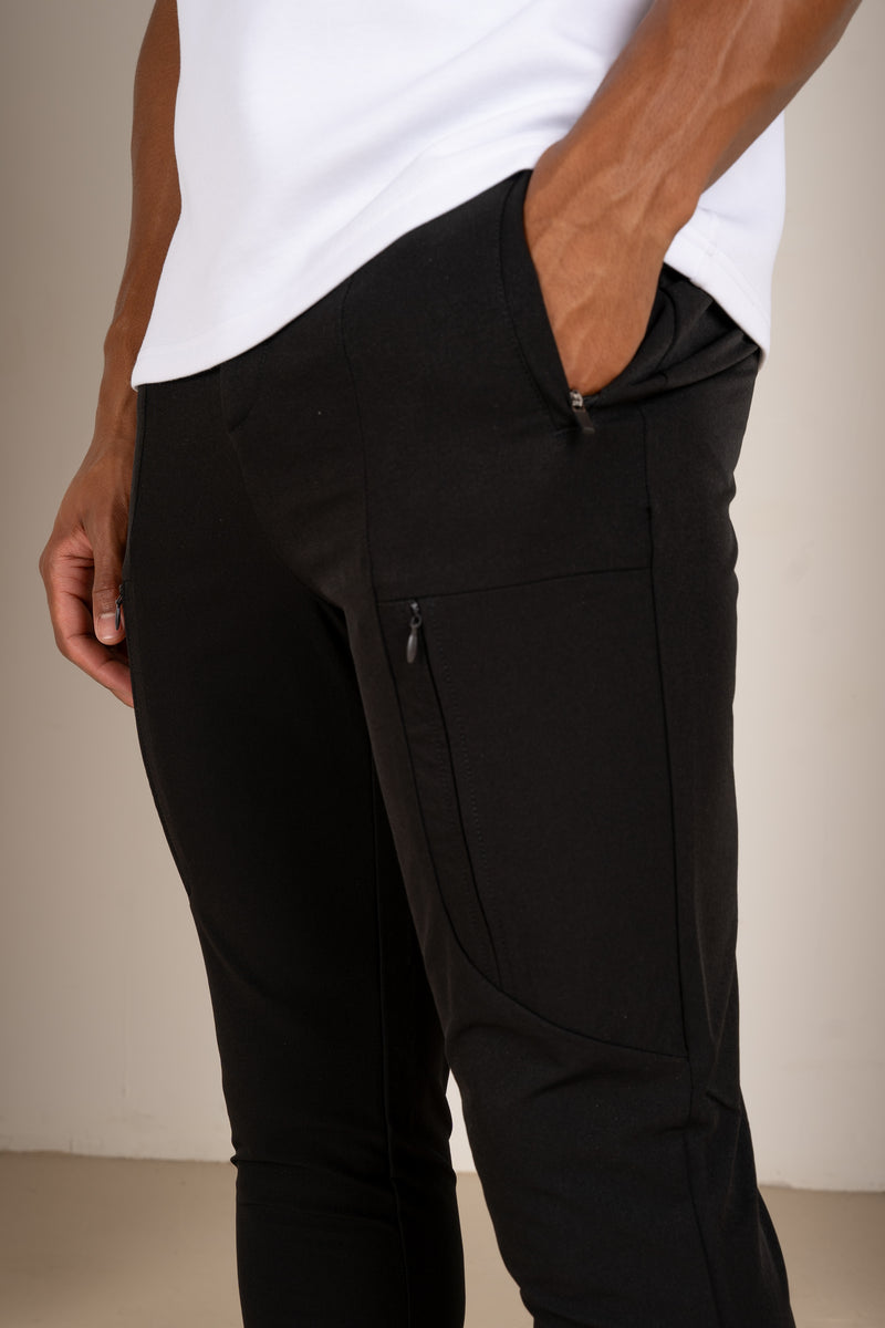 Tailored Tech Cargo Pants - Black