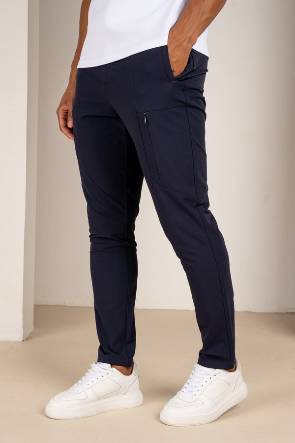 Tailored Tech Cargo Pants - Navy
