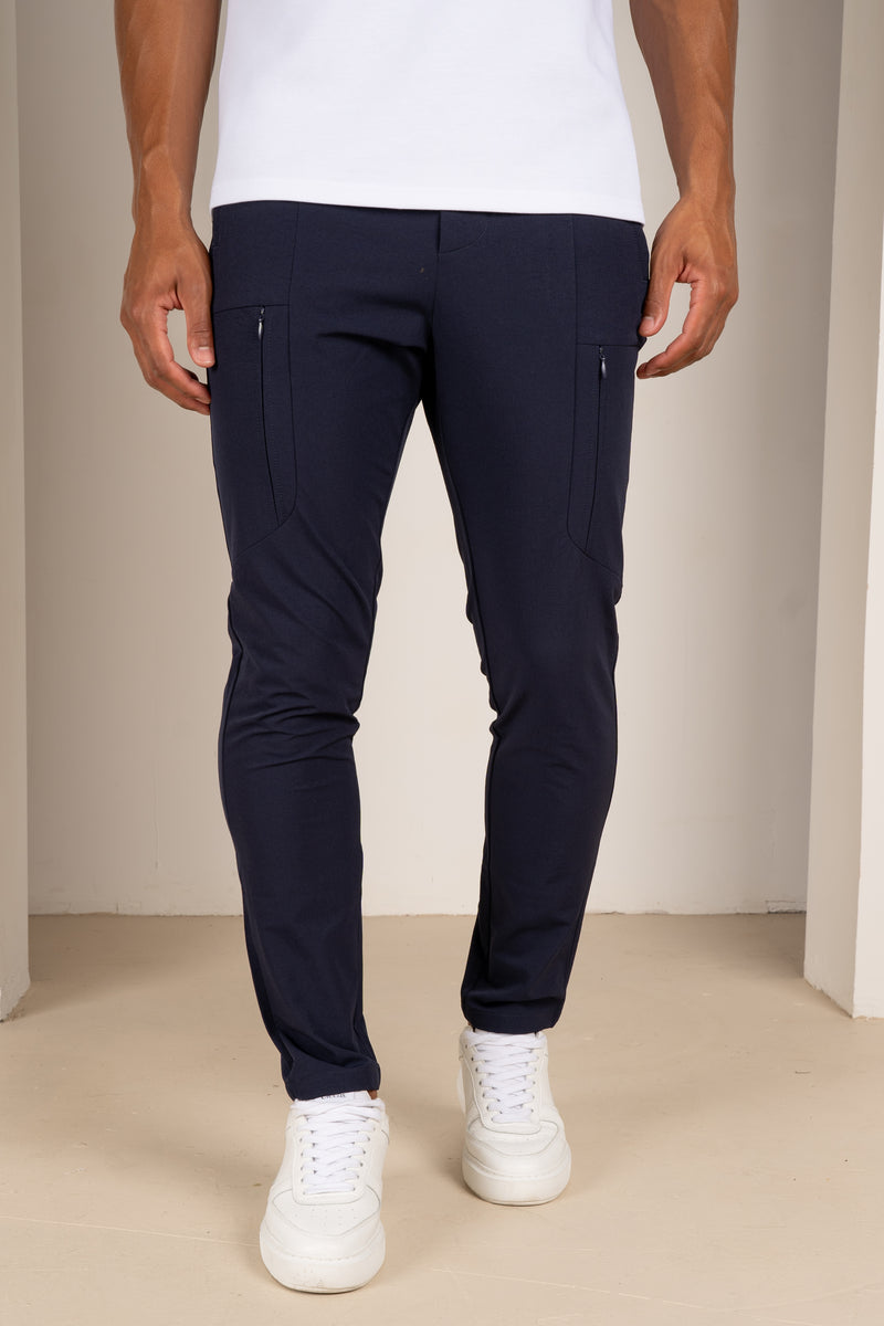 Tailored Tech Cargo Pants - Navy