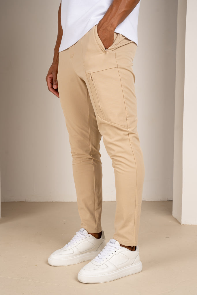 Tailored Tech Cargo Pants - Stone