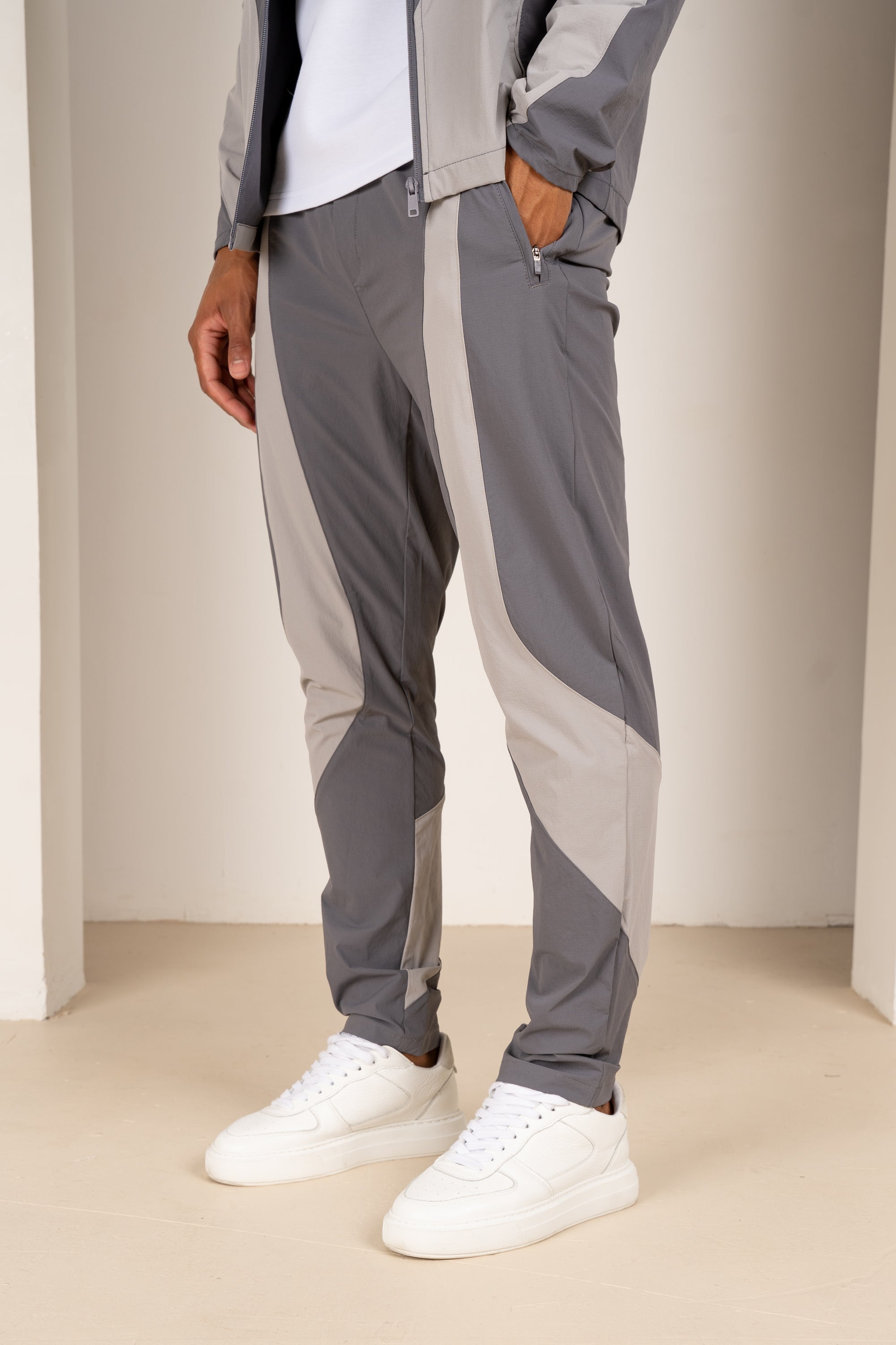 Premium Technical V2 Panelled Pants - Grey
