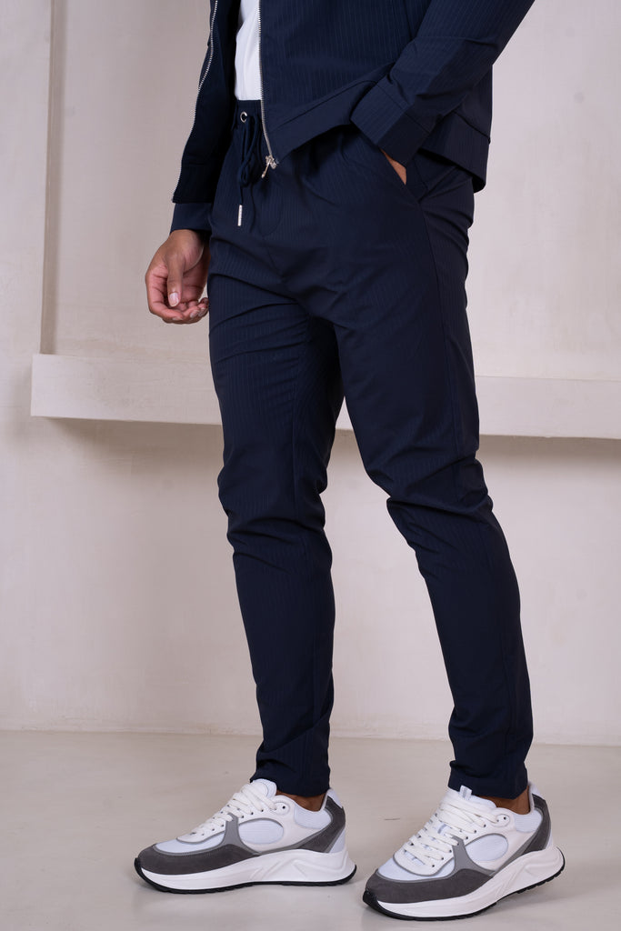 Pinstripe Pants - Navy