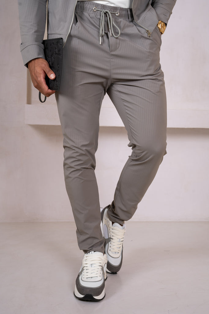 Pinstripe Pants - Grey