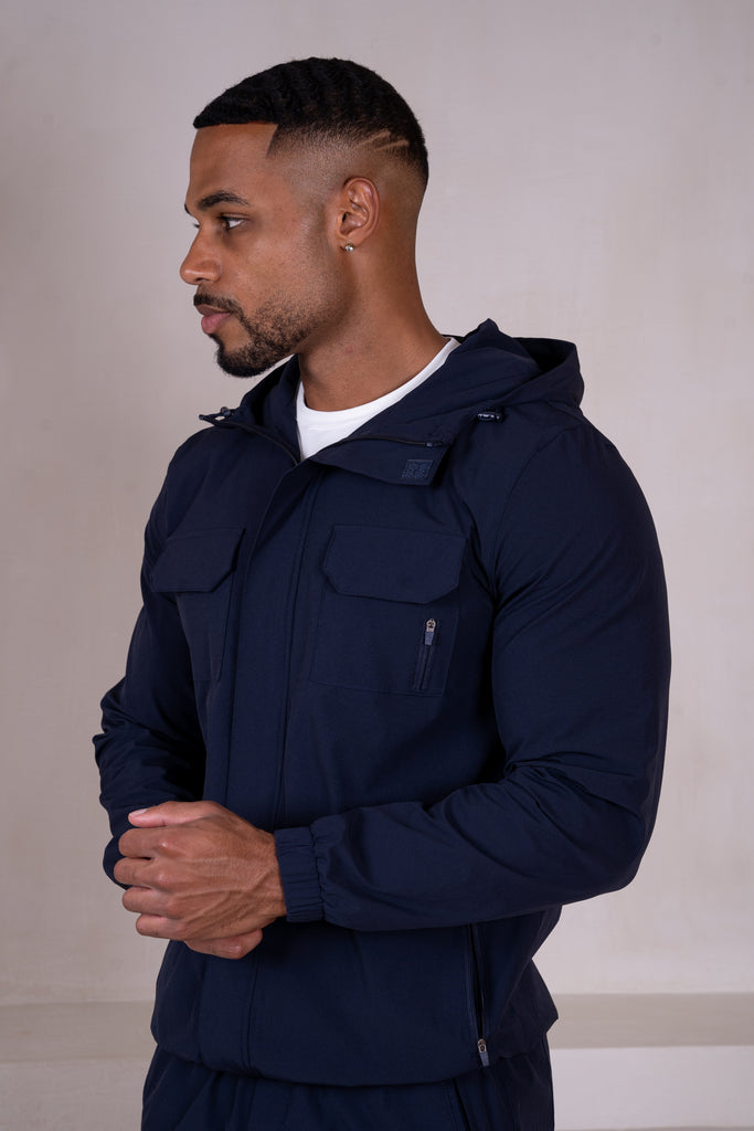 Technical V2 Cargo Windbreaker Jacket - Navy