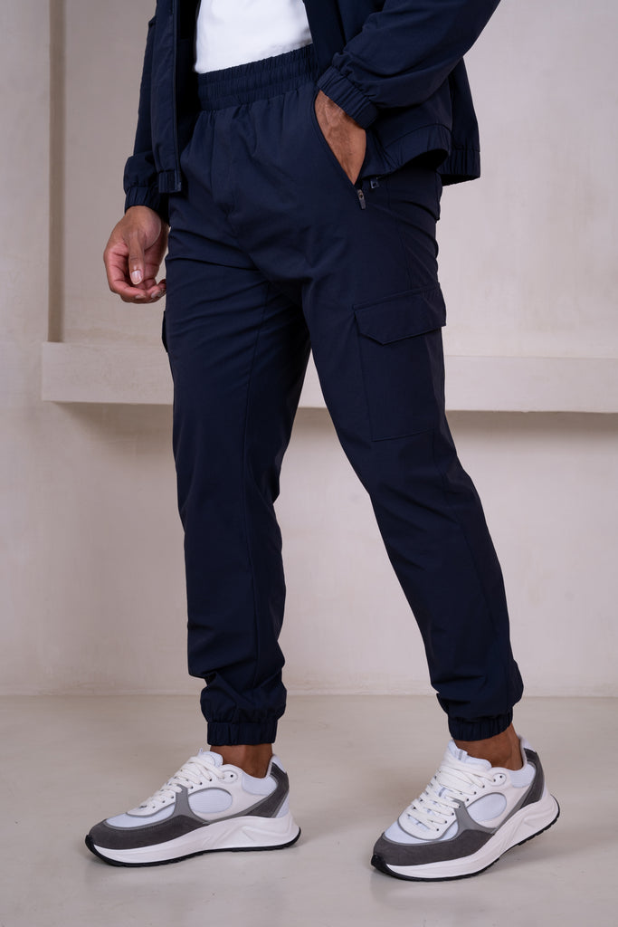 Technical V2 Cargo Windbreaker Jacket - Navy