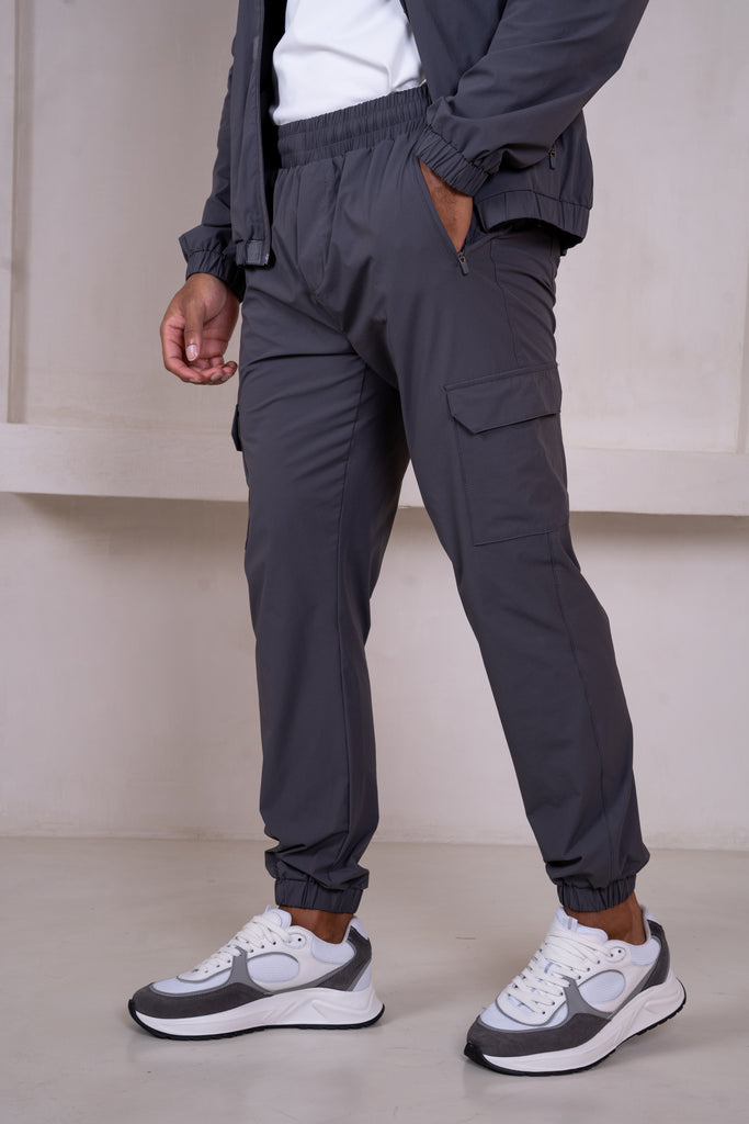 Technical V2 Cargo Windbreaker Jacket - Charcoal