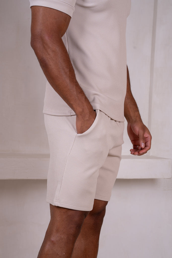 Slim Fit Stretch Short - Taupe