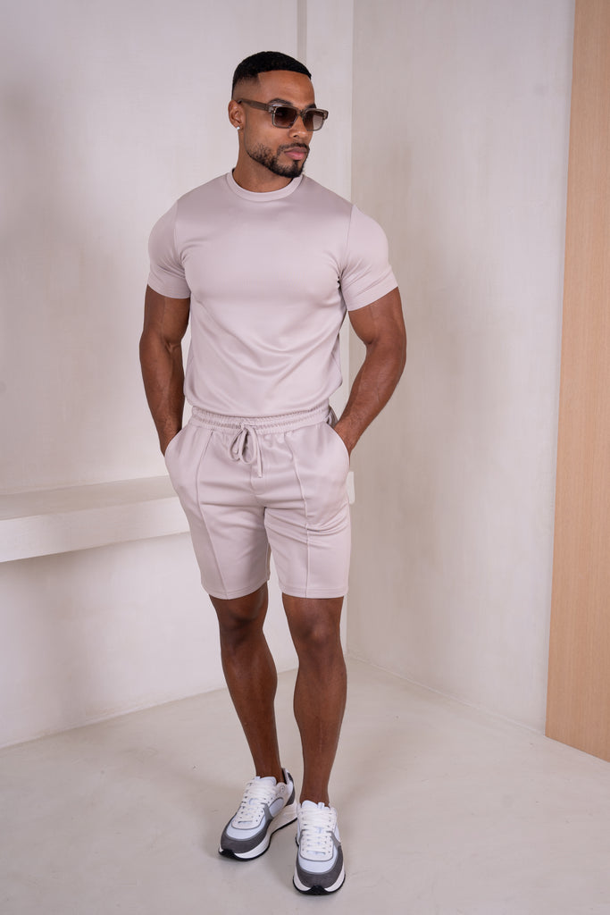 Premium Scuba Slim Fit T-Shirt - Taupe (SS)