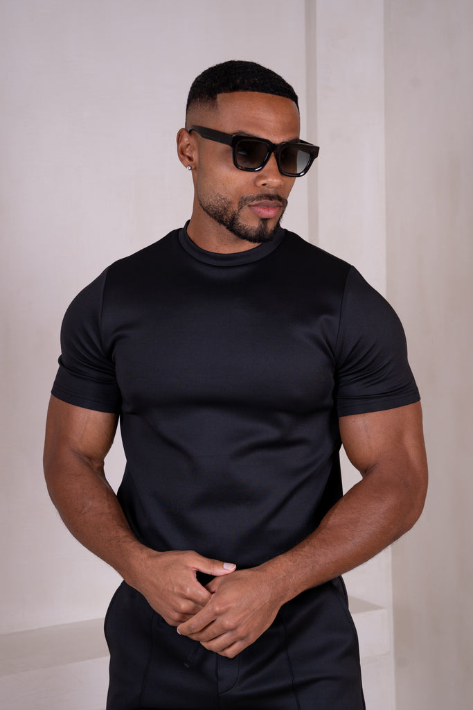 Premium Scuba Slim Fit T-Shirt - Black (SS)