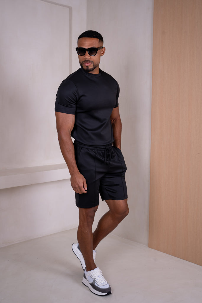 Premium Scuba Slim Fit T-Shirt - Black (SS)