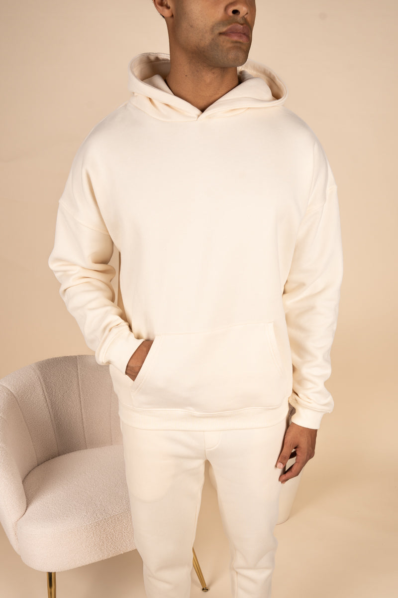 Premium Essential Tracksuit Hoodie - Latte