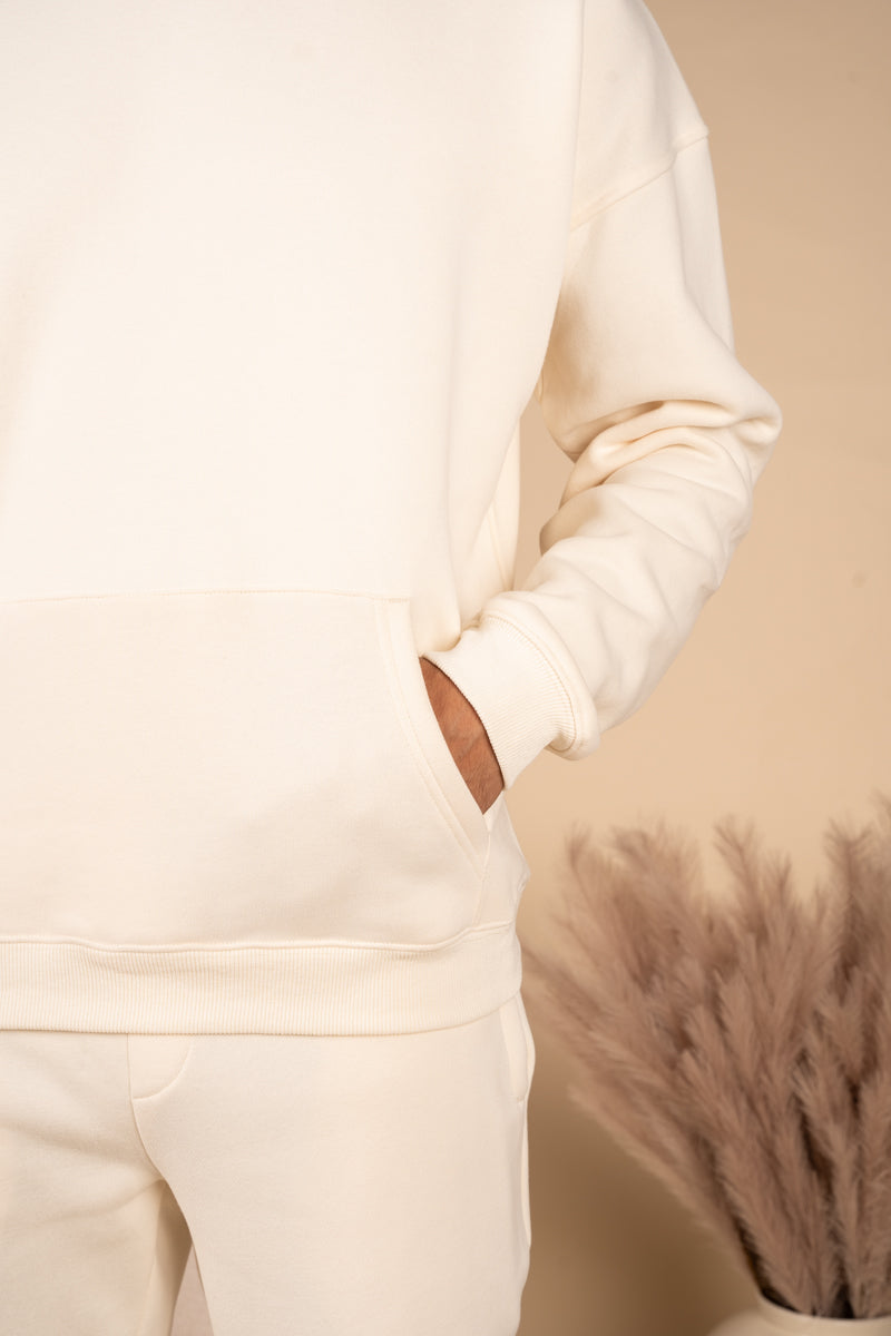 Premium Essential Tracksuit Hoodie - Latte