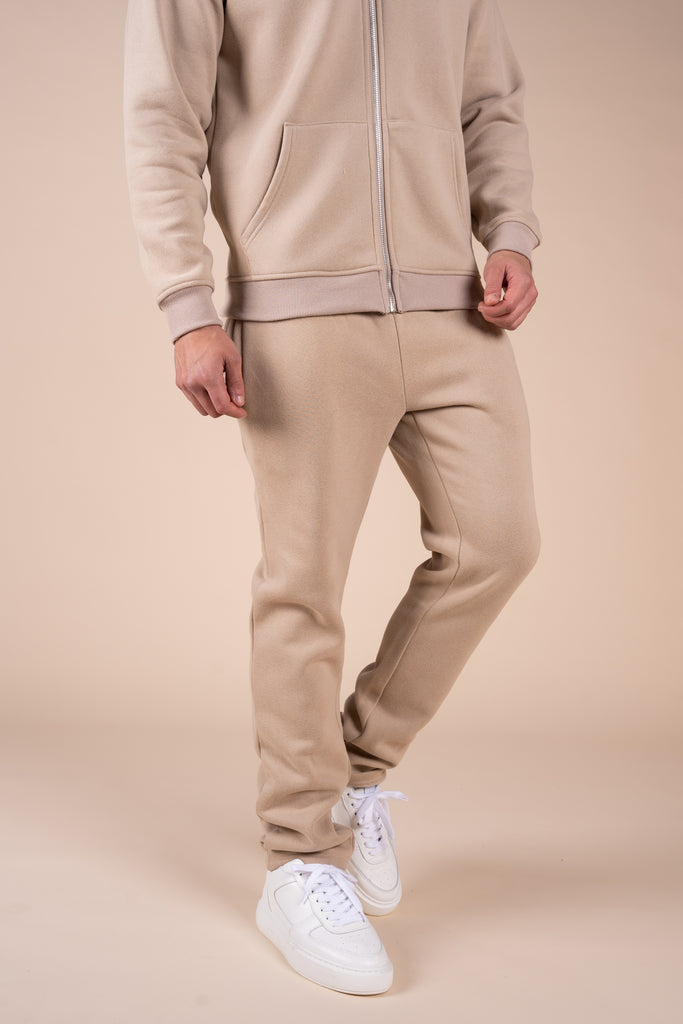 Premium Luxe Zip Up Hoody - Taupe