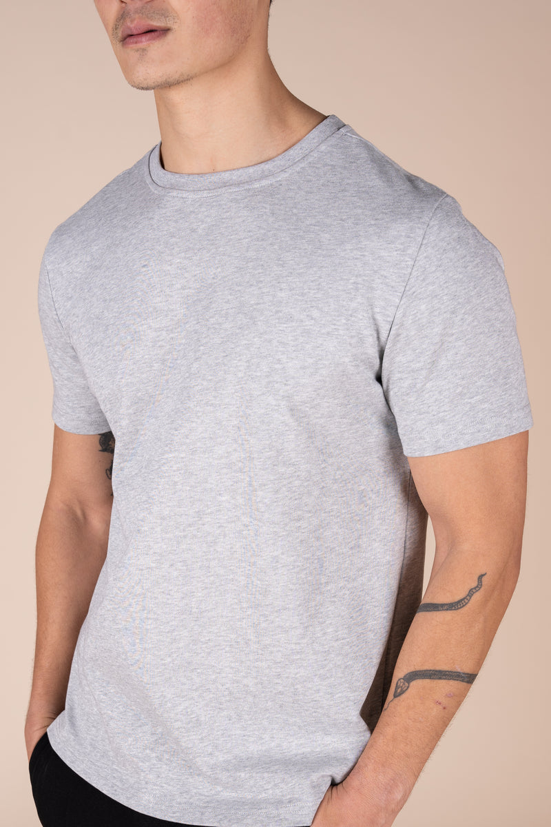 Premium Essential Slim Fit T-Shirt - Grey Marl