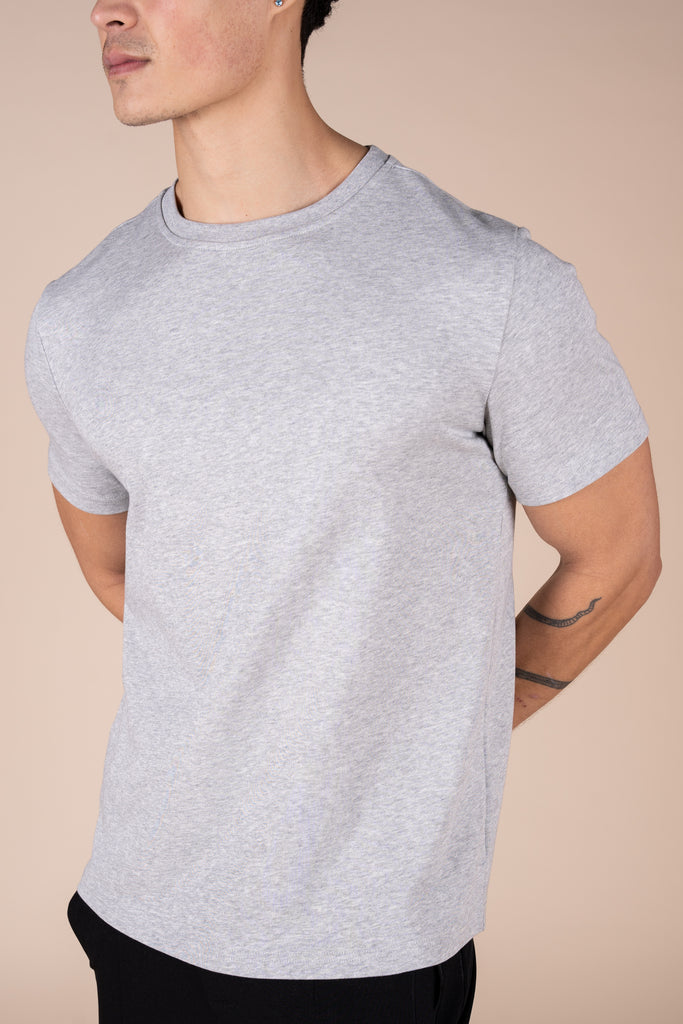 Premium Essential Slim Fit T-Shirt - Grey Marl