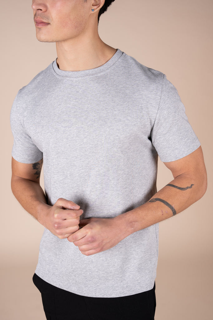 Premium Essential Slim Fit T-Shirt - Grey Marl