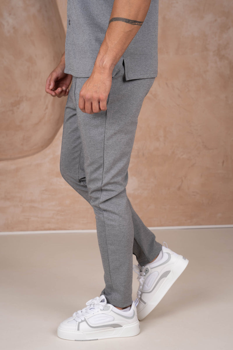 Marl Pintuck Pant - Grey