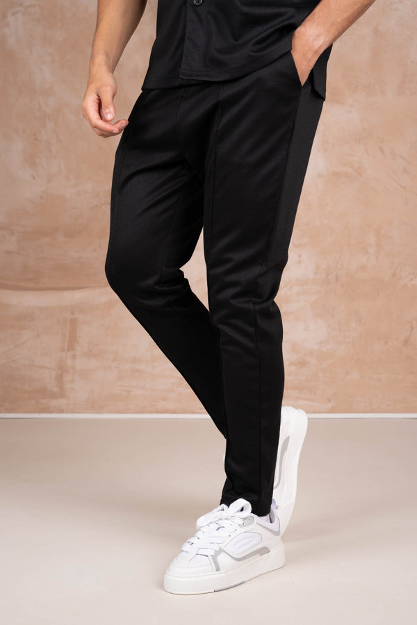 Marl Pintuck Pant - Black