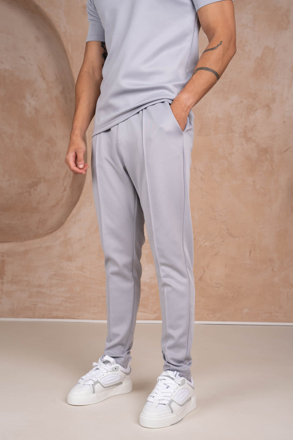 Premium Scuba Pintuck Joggers - Grey