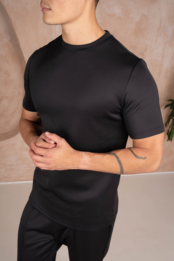 Premium Scuba Slim Fit T-Shirt - Black