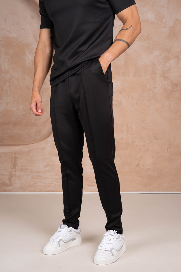 Premium Scuba Pintuck Joggers - Black