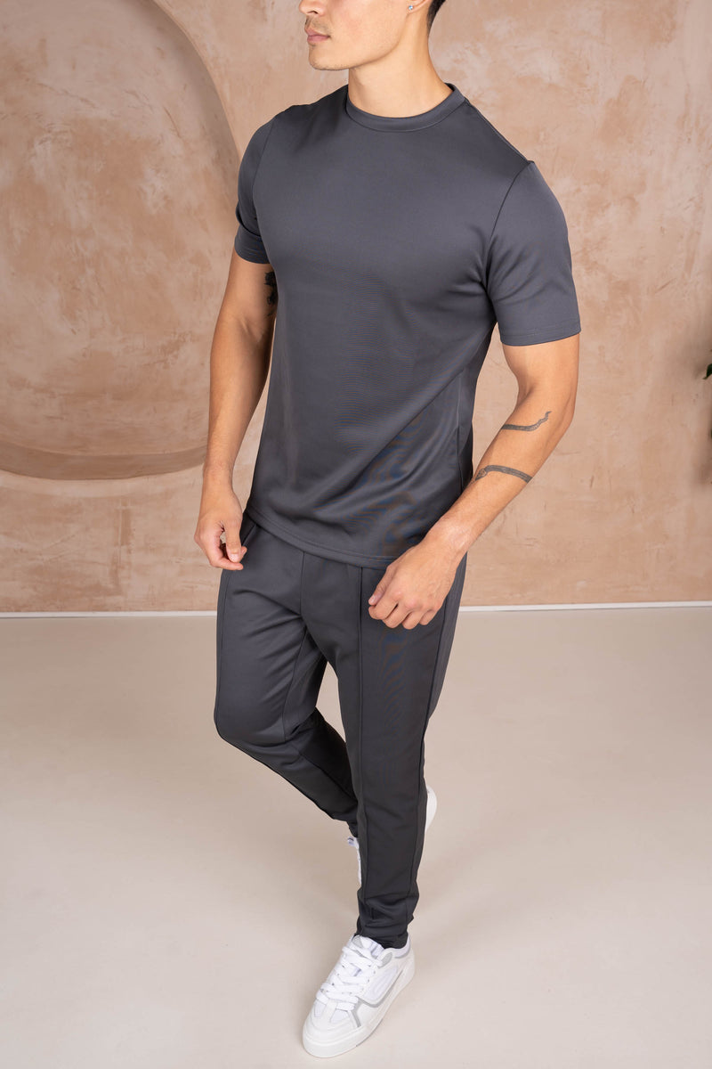 Premium Scuba Slim Fit T-Shirt - Charcoal (JS)