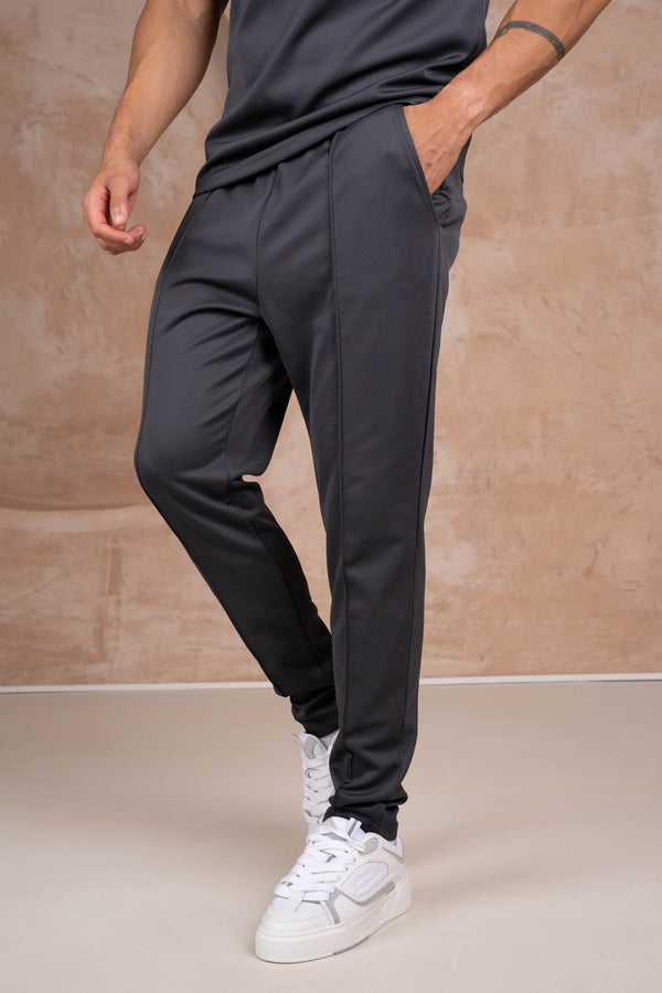 Premium Scuba Pintuck Joggers - Charcoal