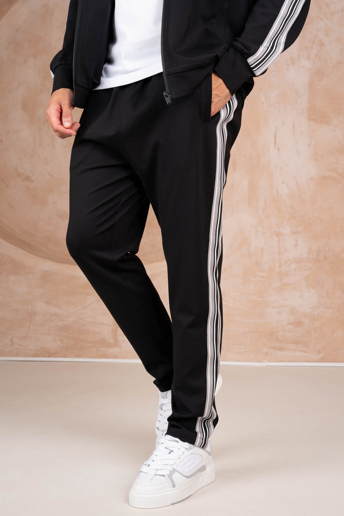 Side Stripe Pants - Black