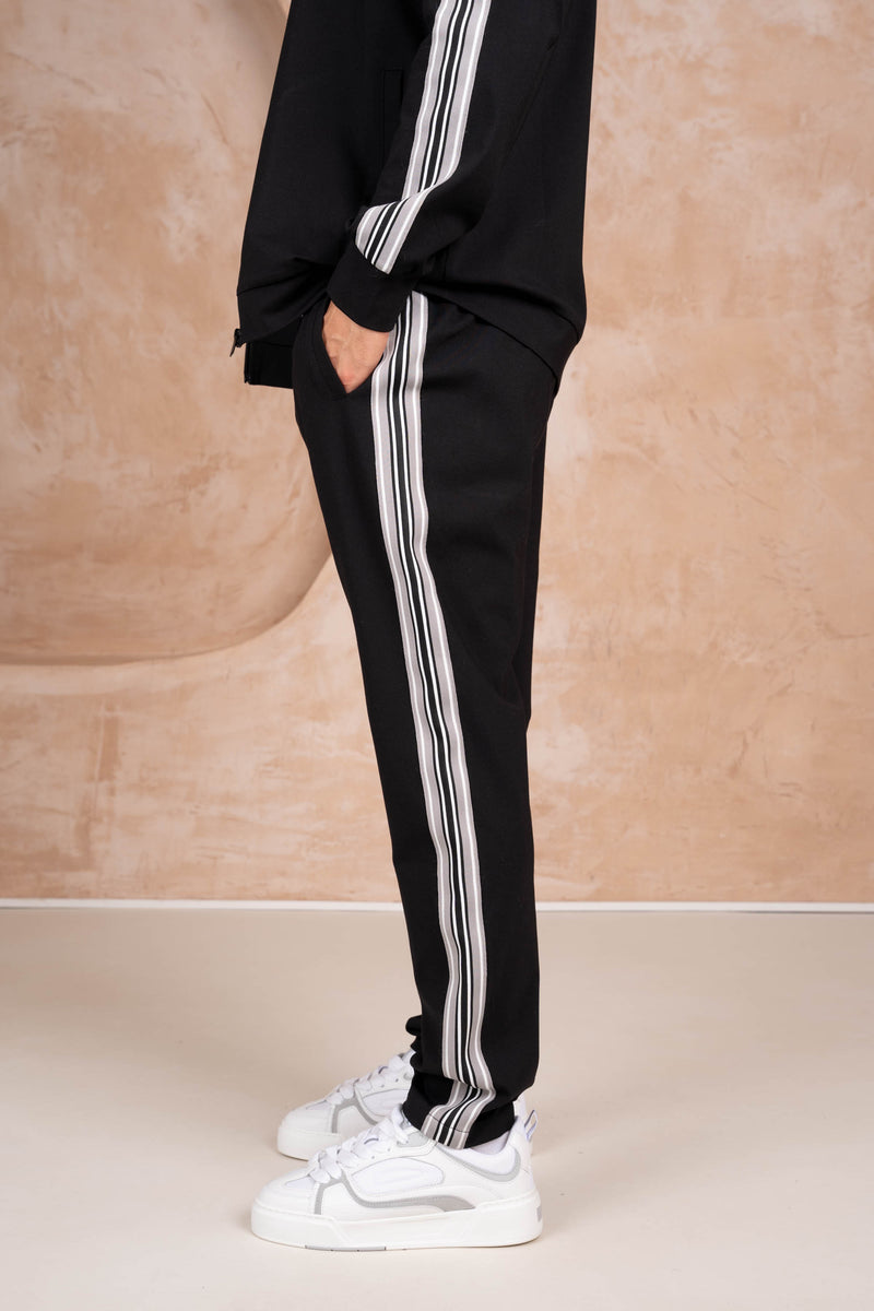 Side Stripe Pants - Black