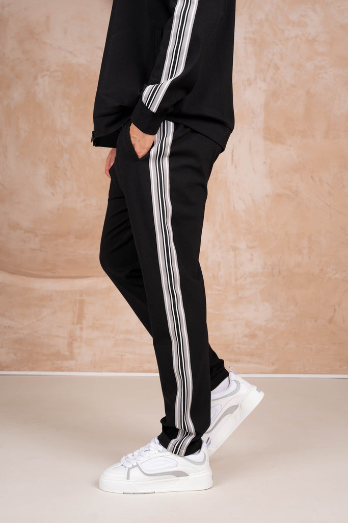 Side Stripe Pants - Black