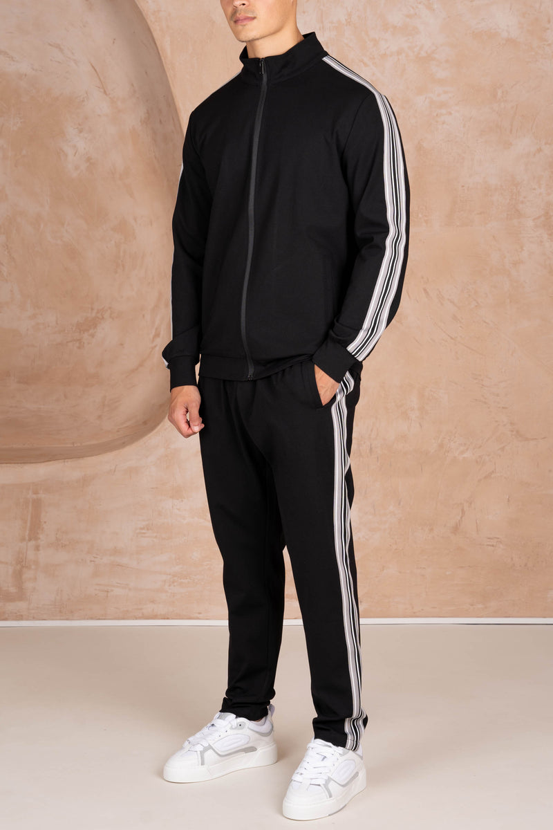 Side Stripe Pants - Black